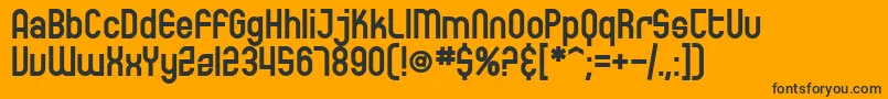 SfEccentricOpusBold Font – Black Fonts on Orange Background