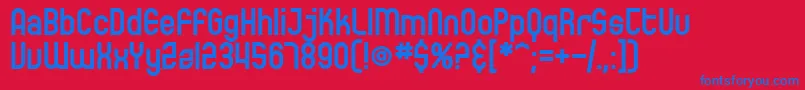 SfEccentricOpusBold Font – Blue Fonts on Red Background