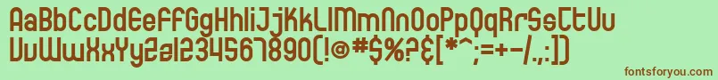 SfEccentricOpusBold-fontti – ruskeat fontit vihreällä taustalla
