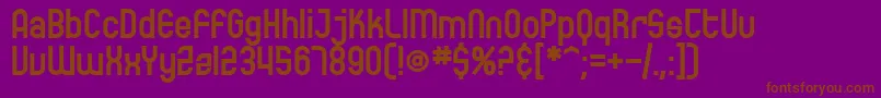 フォントSfEccentricOpusBold – 紫色の背景に茶色のフォント