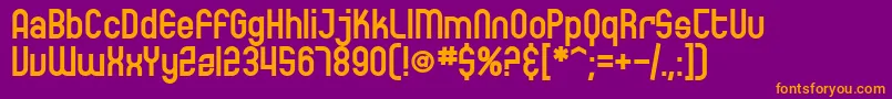 SfEccentricOpusBold Font – Orange Fonts on Purple Background