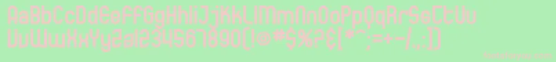 フォントSfEccentricOpusBold – 緑の背景にピンクのフォント