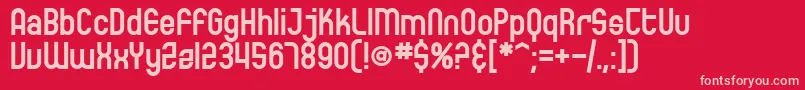 SfEccentricOpusBold Font – Pink Fonts on Red Background