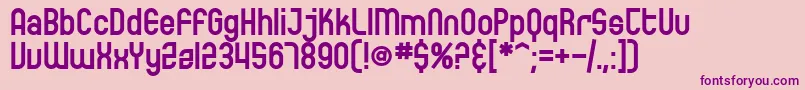フォントSfEccentricOpusBold – ピンクの背景に紫のフォント