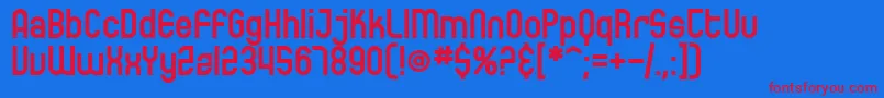 SfEccentricOpusBold Font – Red Fonts on Blue Background