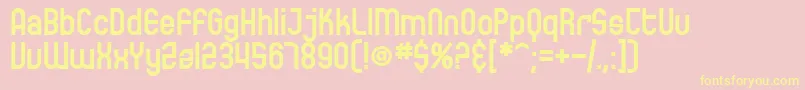 SfEccentricOpusBold Font – Yellow Fonts on Pink Background