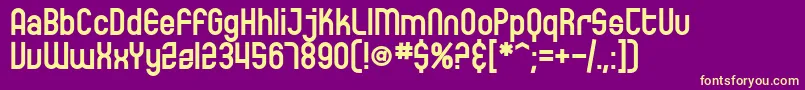 SfEccentricOpusBold Font – Yellow Fonts on Purple Background