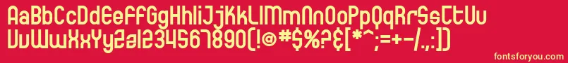 SfEccentricOpusBold Font – Yellow Fonts on Red Background