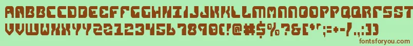 ReplicantCondensed Font – Brown Fonts on Green Background