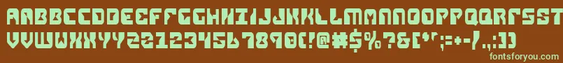 ReplicantCondensed Font – Green Fonts on Brown Background