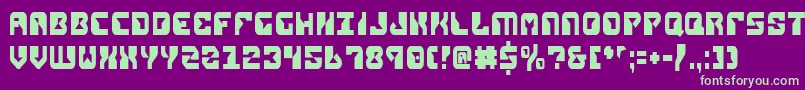 ReplicantCondensed Font – Green Fonts on Purple Background