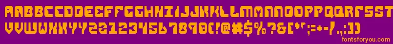 ReplicantCondensed Font – Orange Fonts on Purple Background