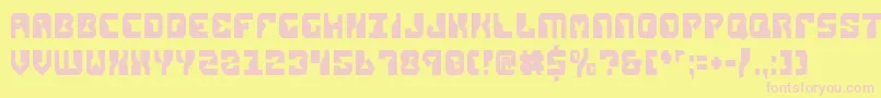 ReplicantCondensed Font – Pink Fonts on Yellow Background