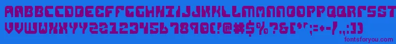 ReplicantCondensed Font – Purple Fonts on Blue Background