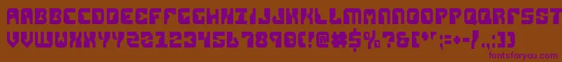 ReplicantCondensed Font – Purple Fonts on Brown Background