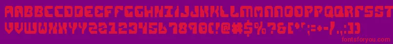 ReplicantCondensed Font – Red Fonts on Purple Background