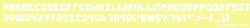 フォントReplicantCondensed – 黄色い背景に白い文字
