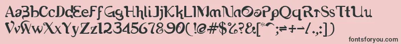 Romerati Font – Black Fonts on Pink Background