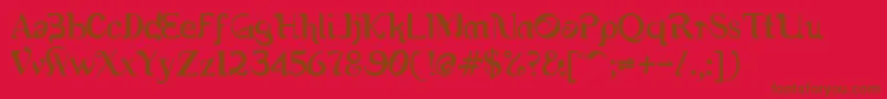 Romerati Font – Brown Fonts on Red Background