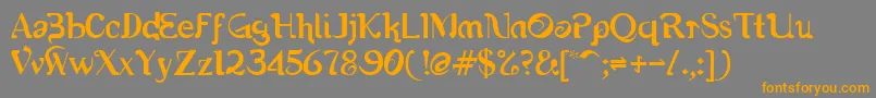 Romerati Font – Orange Fonts on Gray Background