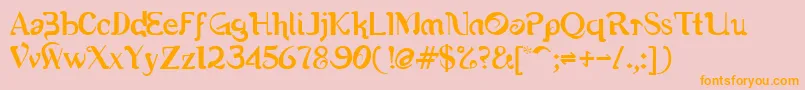 Romerati Font – Orange Fonts on Pink Background