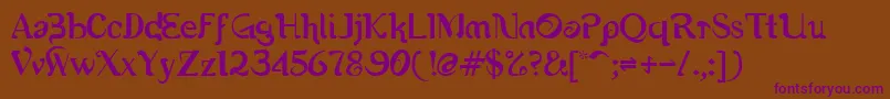 Romerati-fontti – violetit fontit ruskealla taustalla