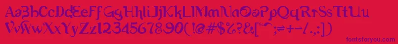 Romerati Font – Purple Fonts on Red Background
