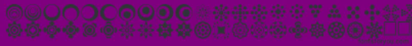 Circlethings2 Font – Black Fonts on Purple Background