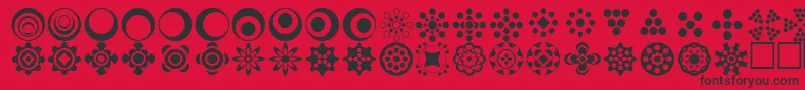 Circlethings2 Font – Black Fonts on Red Background