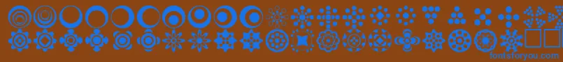 Circlethings2 Font – Blue Fonts on Brown Background