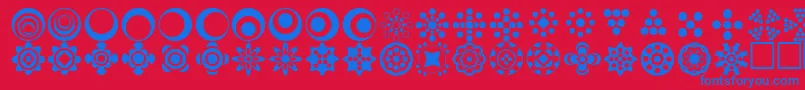 Circlethings2 Font – Blue Fonts on Red Background