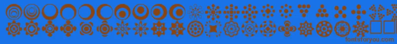 Circlethings2 Font – Brown Fonts on Blue Background
