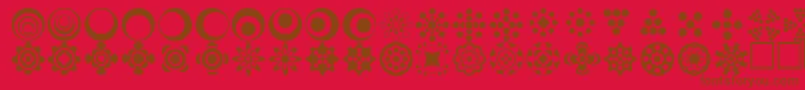 Circlethings2 Font – Brown Fonts on Red Background