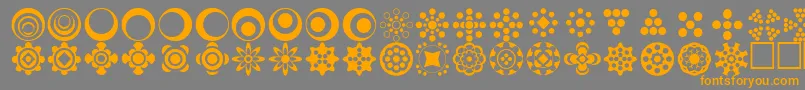 Circlethings2 Font – Orange Fonts on Gray Background