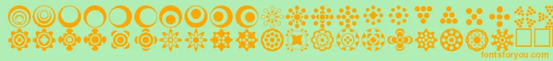 Circlethings2 Font – Orange Fonts on Green Background