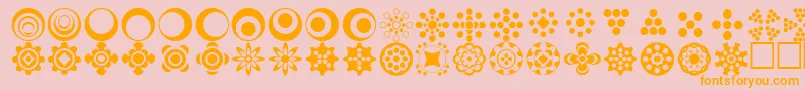 Circlethings2 Font – Orange Fonts on Pink Background