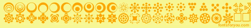 Circlethings2 Font – Orange Fonts on Yellow Background