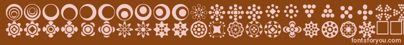 Circlethings2 Font – Pink Fonts on Brown Background