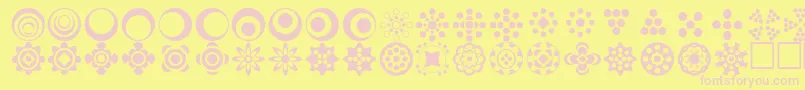 Circlethings2 Font – Pink Fonts on Yellow Background