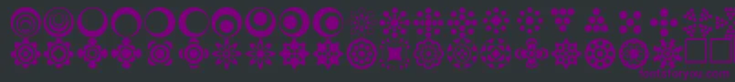 Circlethings2 Font – Purple Fonts on Black Background