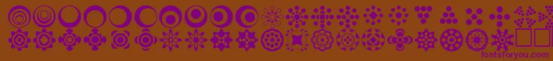 Circlethings2 Font – Purple Fonts on Brown Background