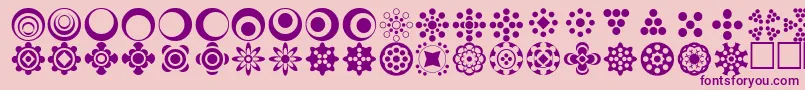 Circlethings2 Font – Purple Fonts on Pink Background