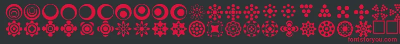 Circlethings2 Font – Red Fonts on Black Background