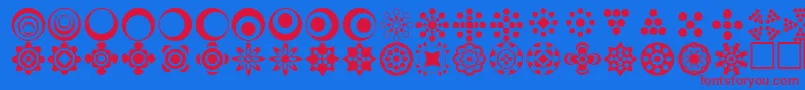 fuente Circlethings2 – Fuentes Rojas Sobre Fondo Azul