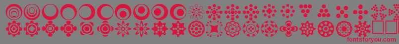 Circlethings2 Font – Red Fonts on Gray Background
