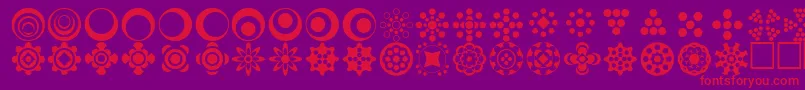 Circlethings2 Font – Red Fonts on Purple Background