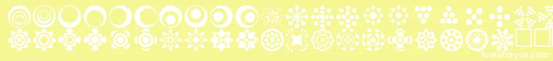 Circlethings2 Font – White Fonts on Yellow Background