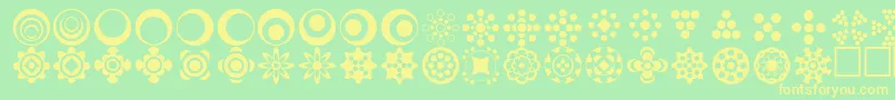 Circlethings2 Font – Yellow Fonts on Green Background
