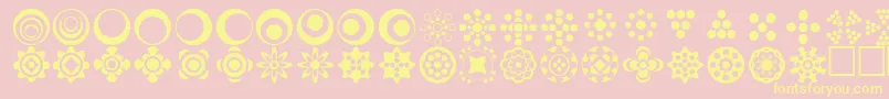 Circlethings2 Font – Yellow Fonts on Pink Background
