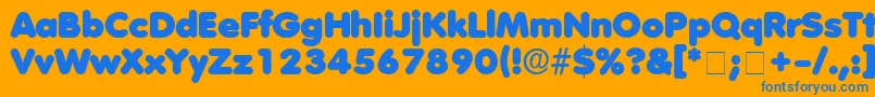 AderaDisplaySsi Font – Blue Fonts on Orange Background